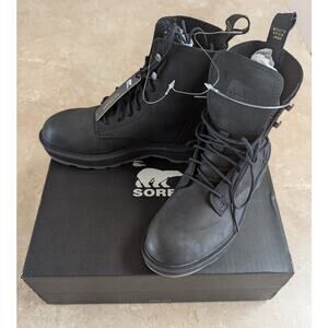 Sorel Hi-Line Lace Waterproof Boots Women’s Size 6 Black Waterproof New With Box
